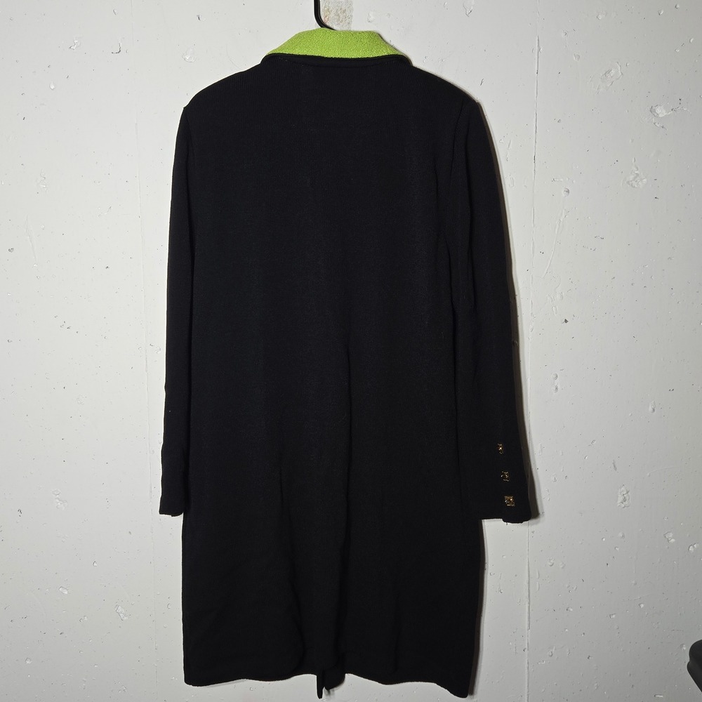 St John Collection Marie Gray Santana Knit Long Coat Jacket 14 Quiet Luxury - Picture 2 of 11